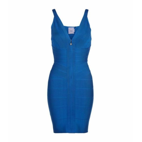 Herve Leger XS Blue Pasha Bandage Dress - Picture 1 of 6